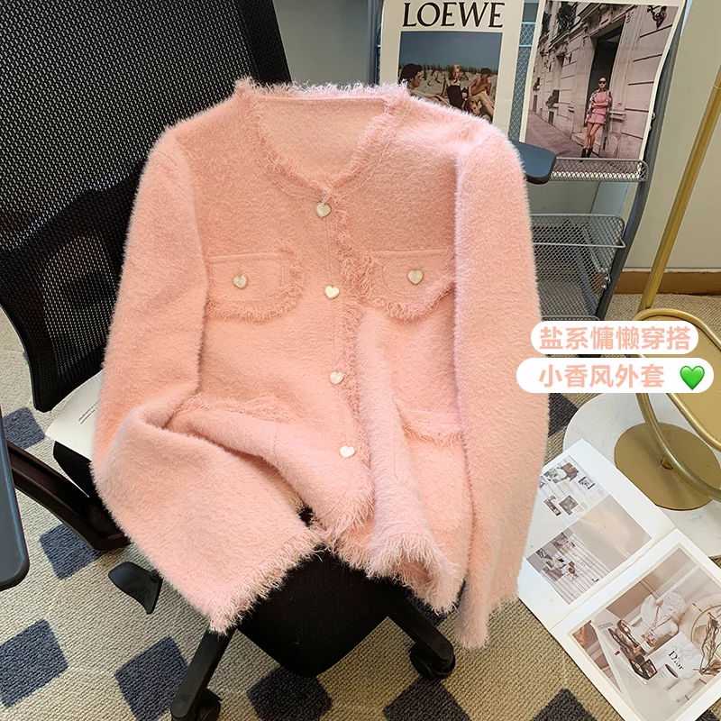 2023 New Office Lady Imitated Mink Wool Coat Women's Autumn Winter High Grade Unique Fashion Knitted Cardigan Top X121
2023 New Office Lady Imitated Mink Wool Coat Women's Autumn Winter High Grade Unique Fashion Knitted Cardigan Top X121