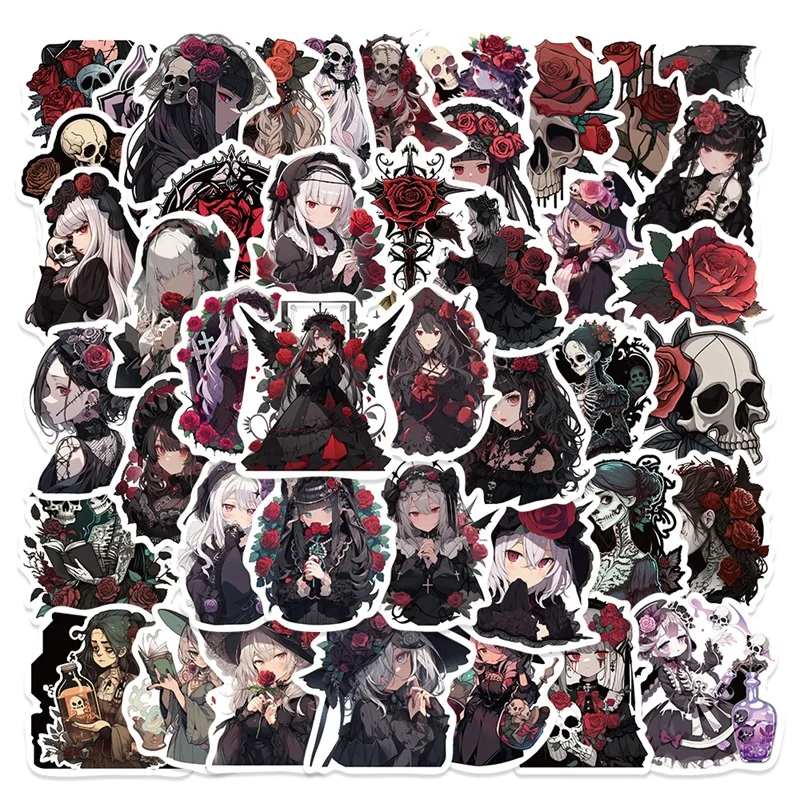 10/30/50PCS Gothic Rose Girl PVC Sticker Aesthetic Children's Korean Stationery School Supplies Decoration Scrapbooking for Kids 
10/30/50PCS Gothic Rose Girl PVC Sticker Aesthetic Children's Korean Stationery School Supplies Decoration Scrapbooking for Kids