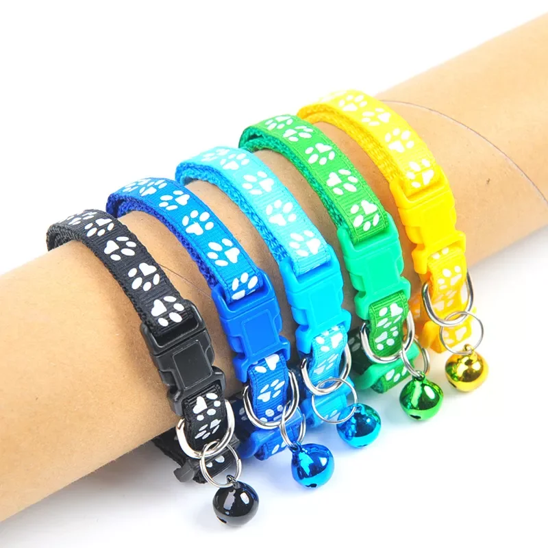 New Cute Bell Collar For Cats Dog Collar Teddy Bomei Dog Cartoon Funny Footprint Collars Leads Cat Accessories Animal Goods
New Cute Bell Collar For Cats Dog Collar Teddy Bomei Dog Cartoon Funny Footprint Collars Leads Cat Accessories Animal Goods