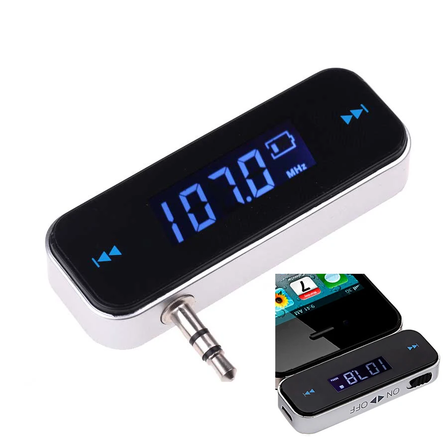 LCD 3.5mm Music Audio FM Transmitter Mini Wireless In-car Transmitter car mp3 Transmitter For iPhone for Samsung iPad
LCD 3.5mm Music Audio FM Transmitter Mini Wireless In-car Transmitter car mp3 Transmitter For iPhone for Samsung iPad