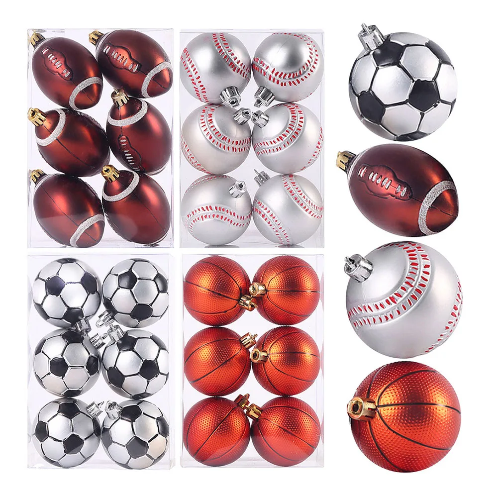 6 Pcs Christmas Tree Ball Football Rugby Basketball Baseball Christmas Tree Pendant Decoration Home Party Ornament New Year Gift
6 Pcs Christmas Tree Ball Football Rugby Basketball Baseball Christmas Tree Pendant Decoration Home Party Ornament New Year Gift