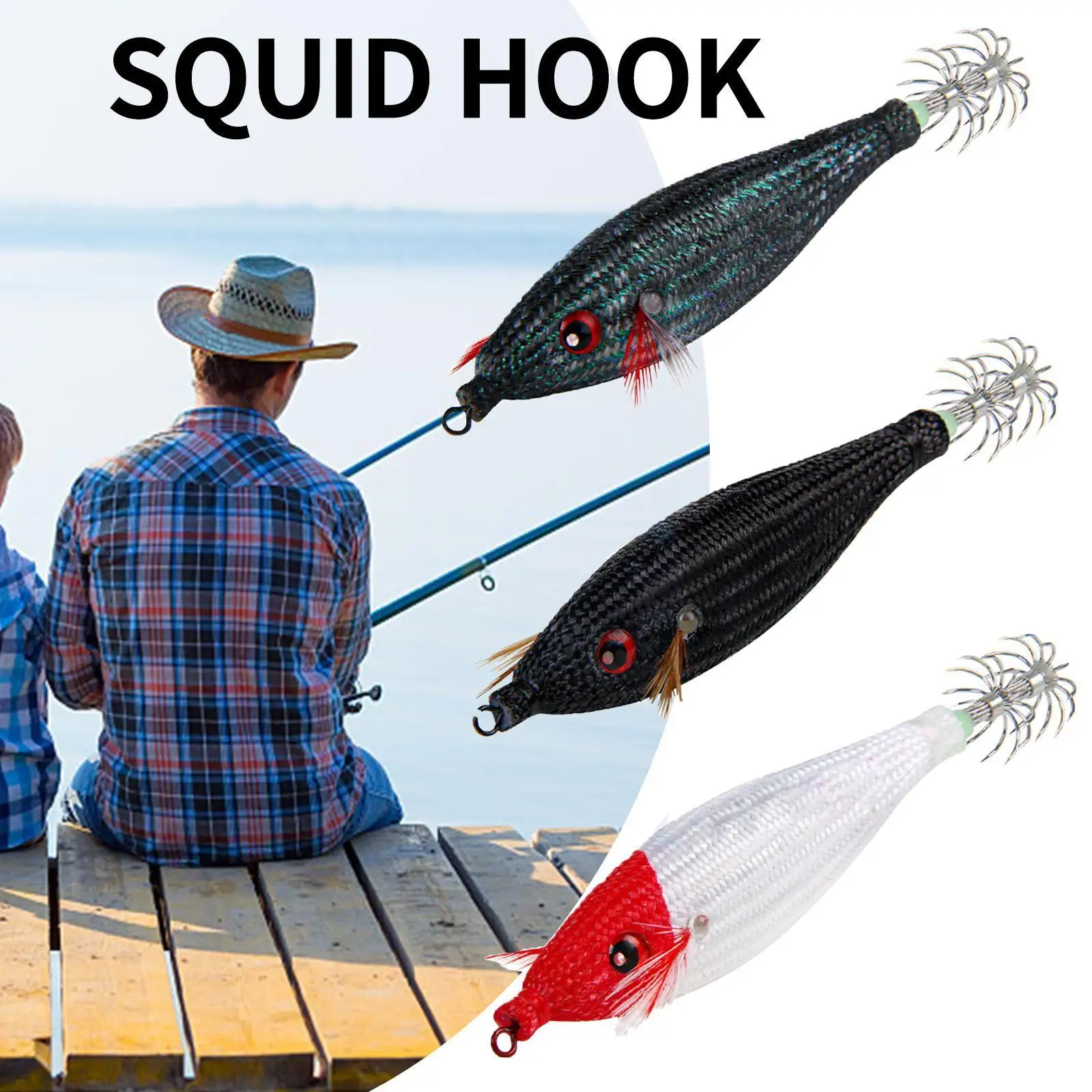 New Wood Shrimp Fishing Lure Luminous Squid Jigs 10cm Hook Weave Squid Hook Octupus Umbrella 10g Cuttle Lures W4m0
New Wood Shrimp Fishing Lure Luminous Squid Jigs 10cm Hook Weave Squid Hook Octupus Umbrella 10g Cuttle Lures W4m0