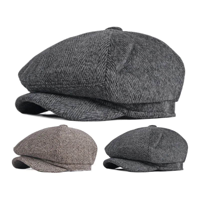 Woolen Beret for Men British Retro Hat Casual Duck Tongue Newsboy Cap for Women in Autumn and Winter
Woolen Beret for Men British Retro Hat Casual Duck Tongue Newsboy Cap for Women in Autumn and Winter
