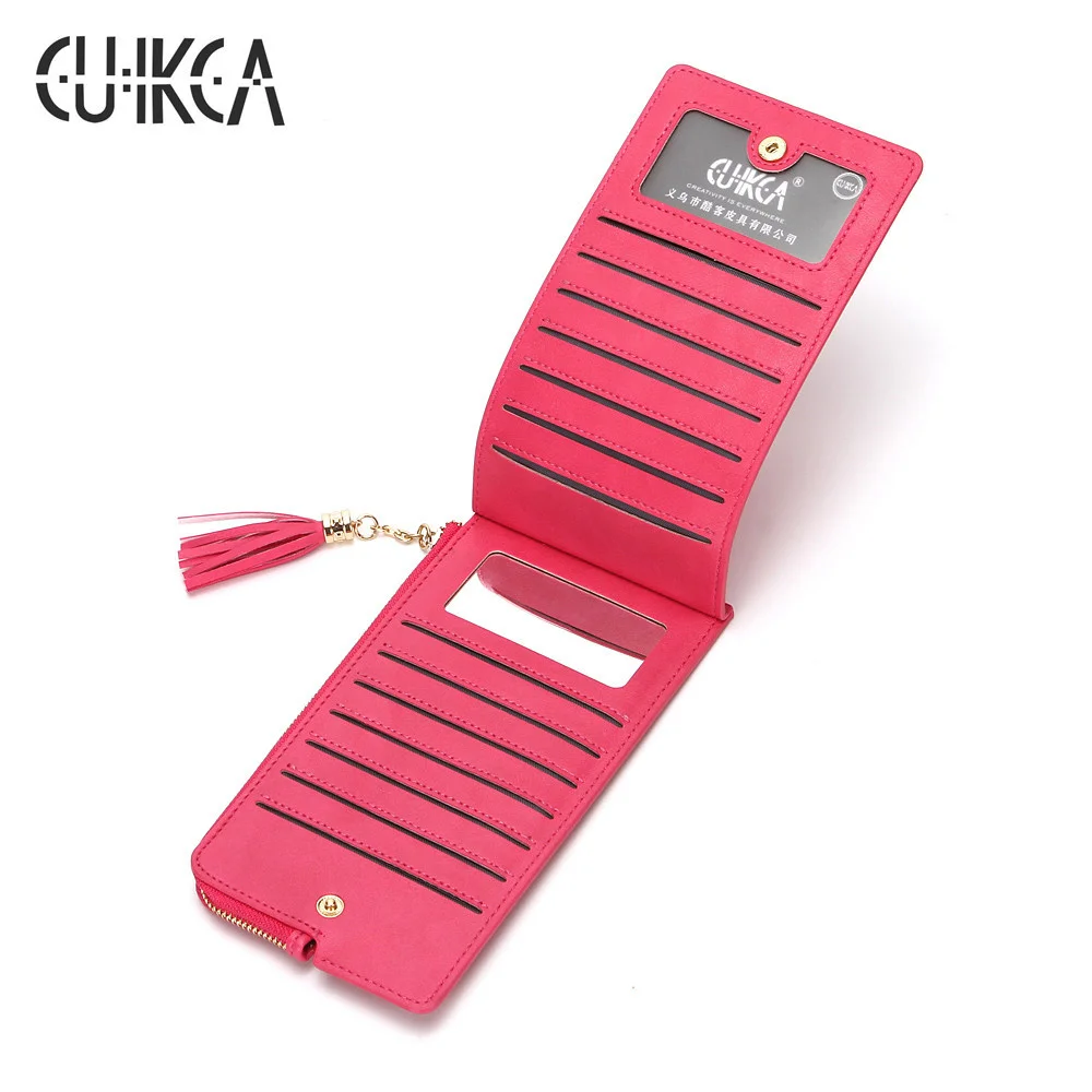 CUIKCA Women Wallet Purse Clutch Handbag Makeup Mirror Bag PU Leather Zipper Coin Female Wallet ID Card Holder Card Cases
CUIKCA Women Wallet Purse Clutch Handbag Makeup Mirror Bag PU Leather Zipper Coin Female Wallet ID Card Holder Card Cases