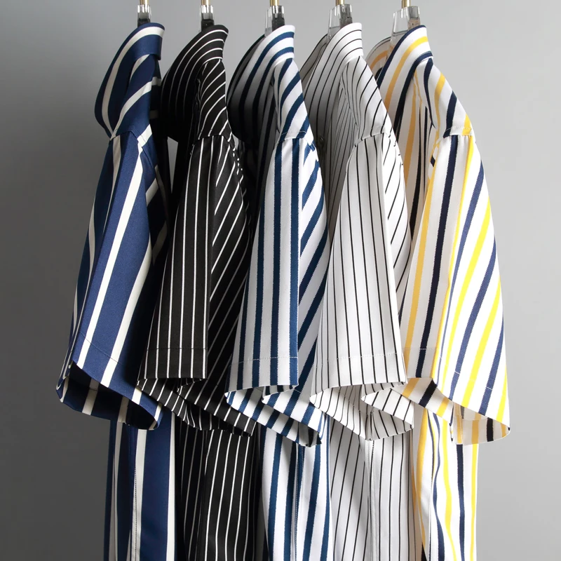 2023 Men Summer Soft Business Men's Dress Shirt Regular Fit Short Sleeve Strech Striped Shirts for Casual Clothes
2023 Men Summer Soft Business Men's Dress Shirt Regular Fit Short Sleeve Strech Striped Shirts for Casual Clothes