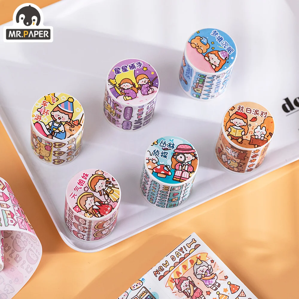 Mr.paper 6 Style Kawaii Washi Tape Cute Cartoon Decorative Hand Account Scrapbook Stickers DIY Label Masking Tape
Mr.paper 6 Style Kawaii Washi Tape Cute Cartoon Decorative Hand Account Scrapbook Stickers DIY Label Masking Tape