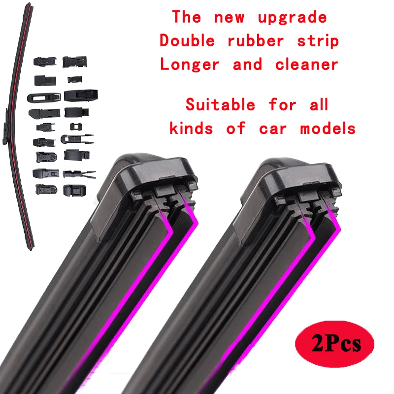 

For FIAT Barchetta Convertible 183 1995 2000 2001 2002 2004 2005 Car Accessories Gadgets Double Rubber Windshield Wiper Blades