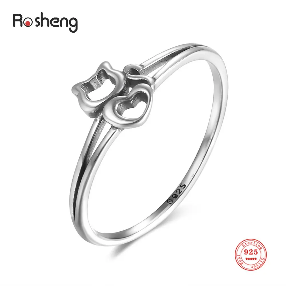 Kameraon 925 Sterling Silver Korean Version Retro Lovely Heart and Cat Creative Rings for Women Friend Birthday Gifts Wholesales
Kameraon 925 Sterling Silver Korean Version Retro Lovely Heart and Cat Creative Rings for Women Friend Birthday Gifts Wholesales
