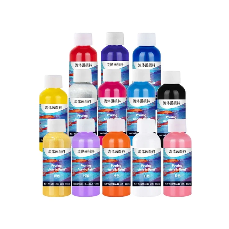 26 Colors 60ml Bottled Fluid Bear Acrylic Paints Brightly Colored Paste Delicate Coverage Good DIY Violent Bear Acrylic Paint
26 Colors 60ml Bottled Fluid Bear Acrylic Paints Brightly Colored Paste Delicate Coverage Good DIY Violent Bear Acrylic Paint