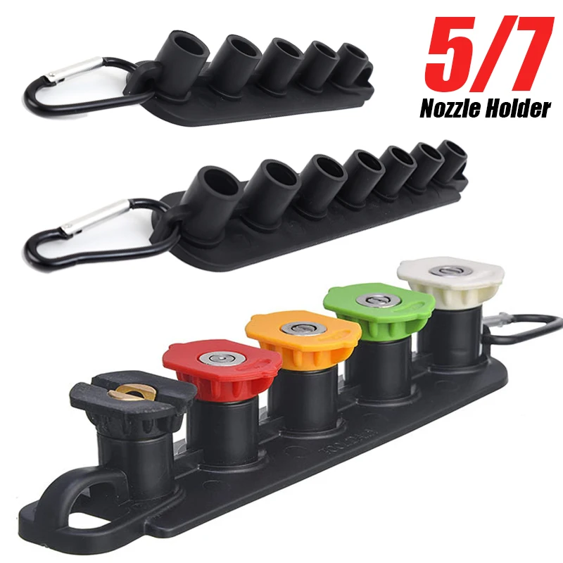 Washer Spray Nozzle Holder 5/7 Hole Storage Tools Lightweight Pressure Washer Spray Washer Extension Nozzle Holder Accessories
Washer Spray Nozzle Holder 5/7 Hole Storage Tools Lightweight Pressure Washer Spray Washer Extension Nozzle Holder Accessories