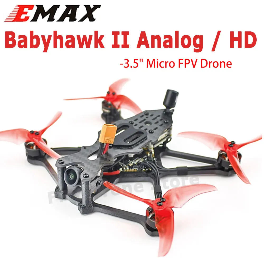 Emax Babyhawk II HD - 3.5 inch Micro FPV Drone Caddx Vista HD Polar Camera / Analog TBS UNIFY PRO32 NANO 5G8 V1.1 RunCam Racer 5
Emax Babyhawk II HD - 3.5 inch Micro FPV Drone Caddx Vista HD Polar Camera / Analog TBS UNIFY PRO32 NANO 5G8 V1.1 RunCam Racer 5