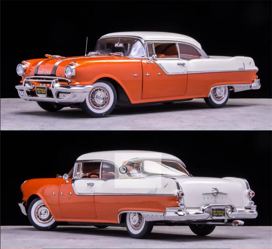 Sunstar 1:18 For Pontiac Chief 1955 Diecast Model Car Brown white / Blue white Toy Hobby Gifts Brown / Blue Ornaments Collection
Sunstar 1:18 For Pontiac Chief 1955 Diecast Model Car Brown white / Blue white Toy Hobby Gifts Brown / Blue Ornaments Collection