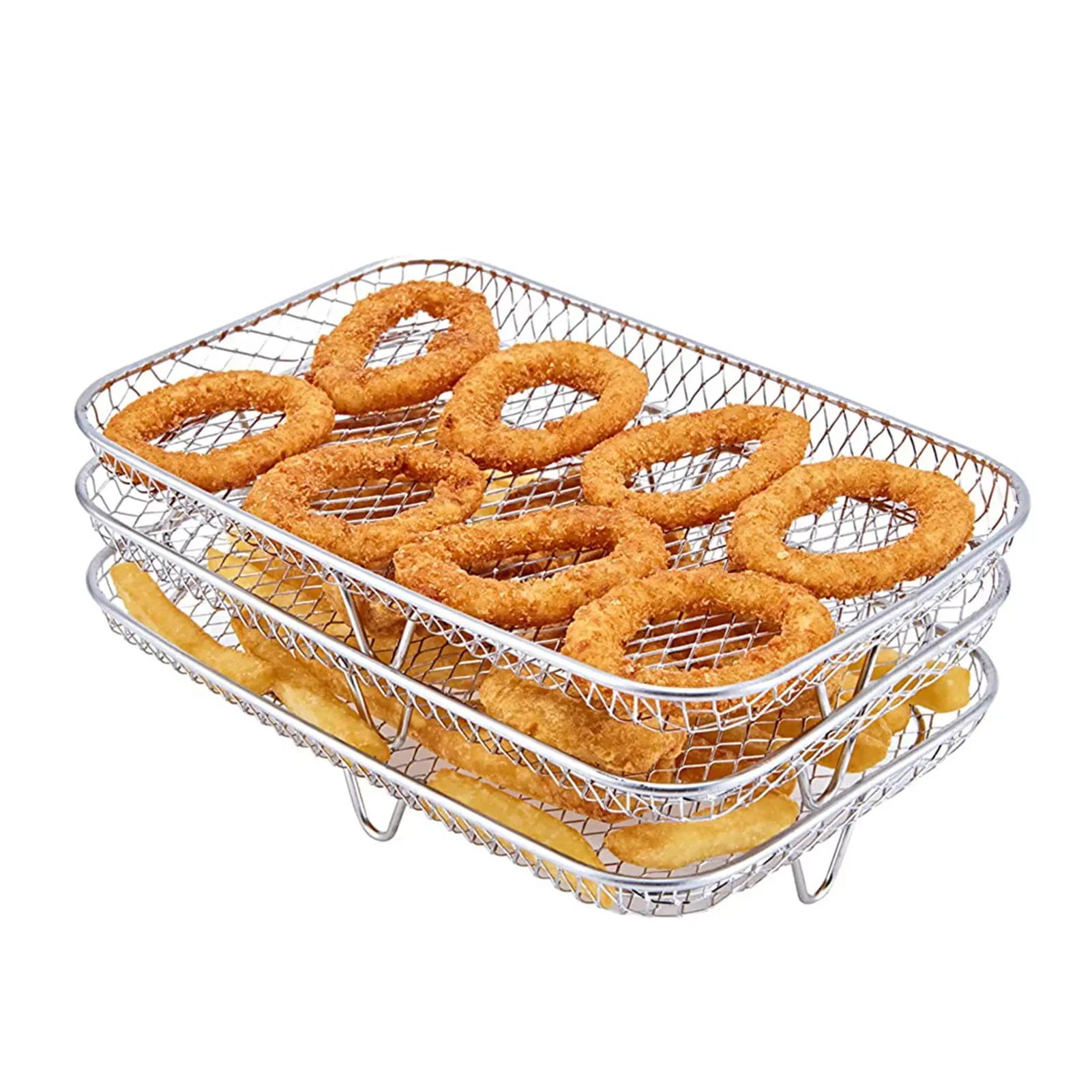 3 Layer Toast Rack Basket Dehydrator Air Fryer Rack BBQ Rack Grill Rack Baking Tray Skewers Air Fryer Stainless Steel Holder
3 Layer Toast Rack Basket Dehydrator Air Fryer Rack BBQ Rack Grill Rack Baking Tray Skewers Air Fryer Stainless Steel Holder
