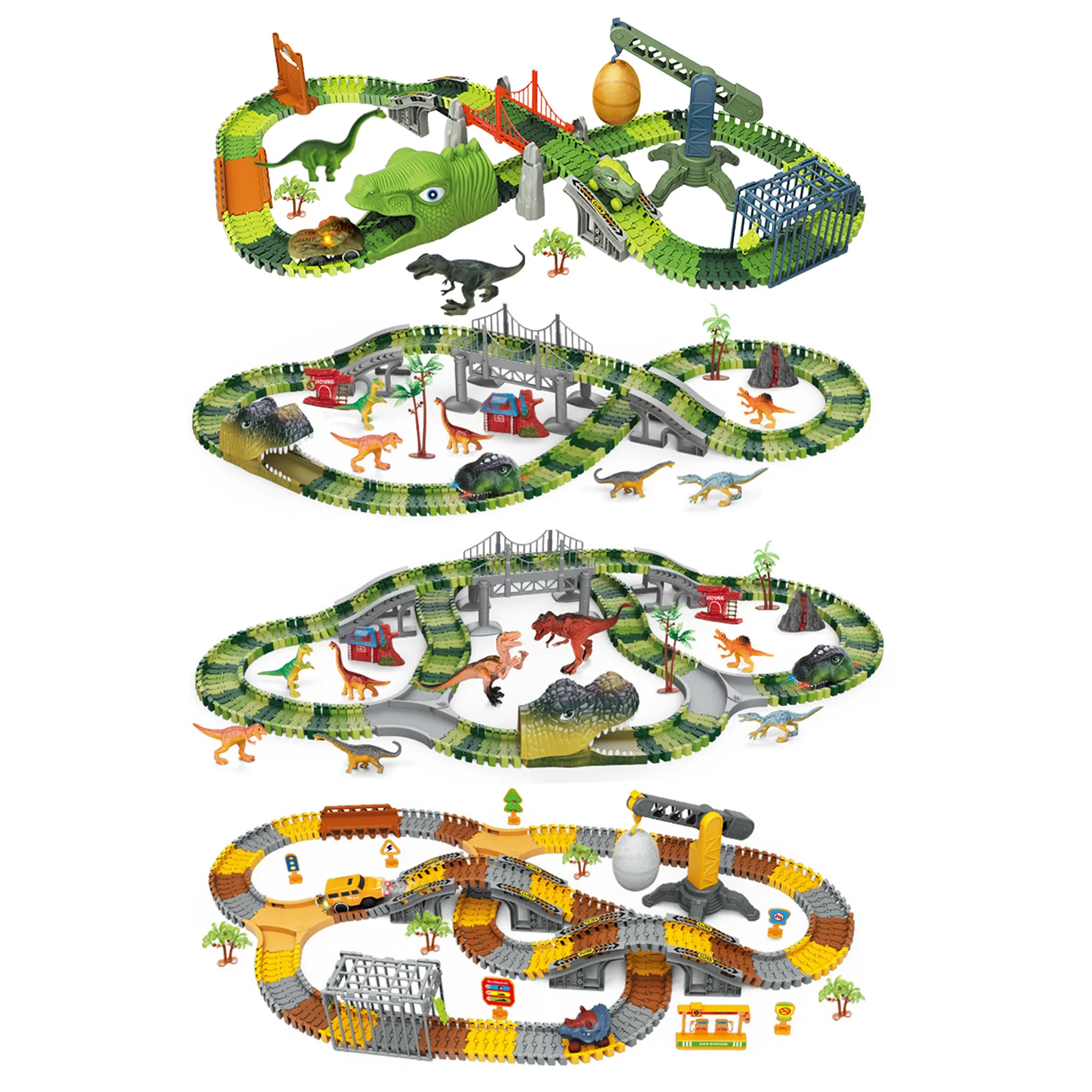 Dinosaur Rail Racing Car Scene Toy DIY Puzzle Assembled Tunnel Roller Coaster Railway Educational Toys For Boys Birthday Gifts 
Dinosaur Rail Racing Car Scene Toy DIY Puzzle Assembled Tunnel Roller Coaster Railway Educational Toys For Boys Birthday Gifts