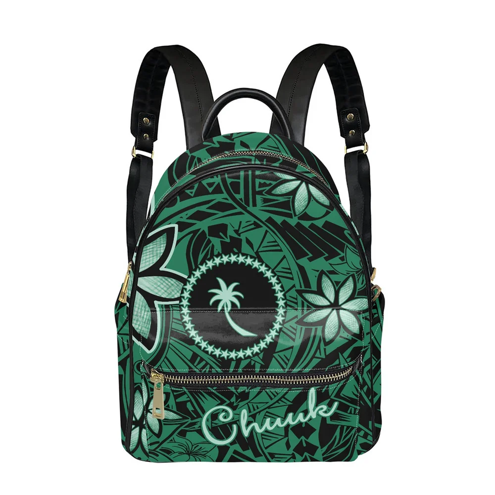 PU Leather Backpack Logo Polynesian Tribal Clothing CHUUK Green Tiare Flower Print Custom School Bag For Teenage Girl Casual
PU Leather Backpack Logo Polynesian Tribal Clothing CHUUK Green Tiare Flower Print Custom School Bag For Teenage Girl Casual