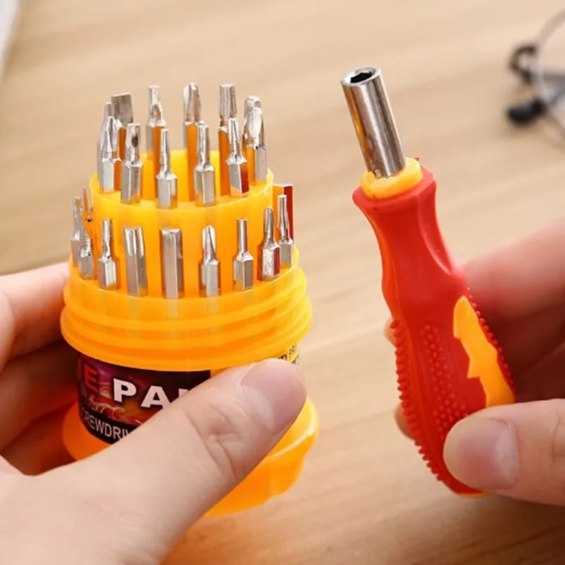 Hand Tool 31Pcs Screwdriver Kit Small Mini Combination Universal Set Dismountable Antiskid Handle Multifunction Repair
Hand Tool 31Pcs Screwdriver Kit Small Mini Combination Universal Set Dismountable Antiskid Handle Multifunction Repair