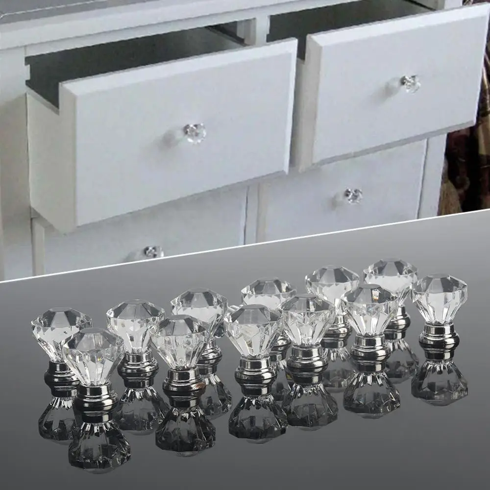 12pcs Clear Acrylic 30mm Diamond Shape Knob Cupboard Drawer Pull Handle Knobs Brand New Knobs and Kandles for Furniture Drawers
12pcs Clear Acrylic 30mm Diamond Shape Knob Cupboard Drawer Pull Handle Knobs Brand New Knobs and Kandles for Furniture Drawers