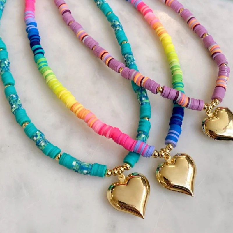 Go2boho Bohemian Boho Style Heart Pendant Necklace Jewelry for Women Heishi Beaded Necklaces Summer Beach Trendy Friend Gift
Go2boho Bohemian Boho Style Heart Pendant Necklace Jewelry for Women Heishi Beaded Necklaces Summer Beach Trendy Friend Gift