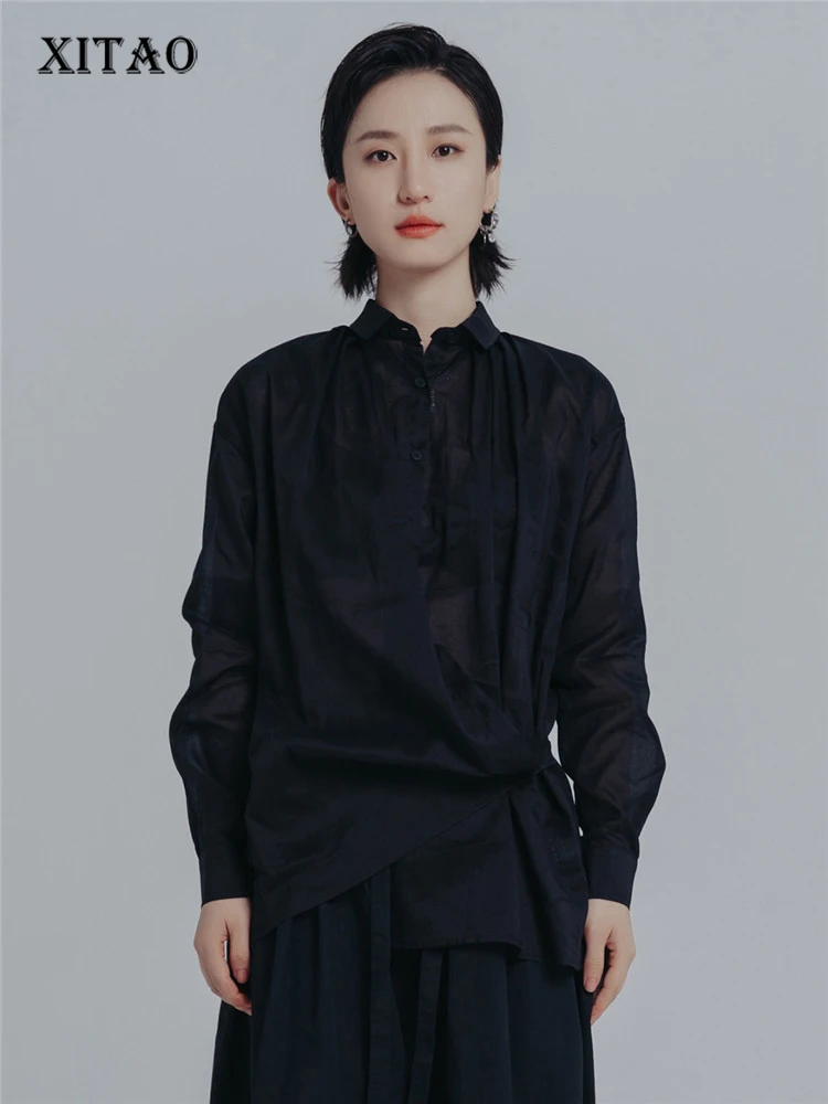 XITAO Black Blouse Pleated Goddess Fan Casual Style Full Sleeve 2022 Spring Minority Loose Elegant Single Breast Shirt WMD5268
XITAO Black Blouse Pleated Goddess Fan Casual Style Full Sleeve 2022 Spring Minority Loose Elegant Single Breast Shirt WMD5268