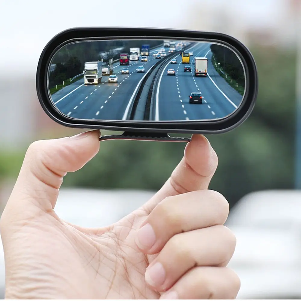 

HD Glass Stick on Rear View Mirror Car Blind Spot Mirror Parking Aid mirror 360-degree Wide Angle Adjustable Rotation