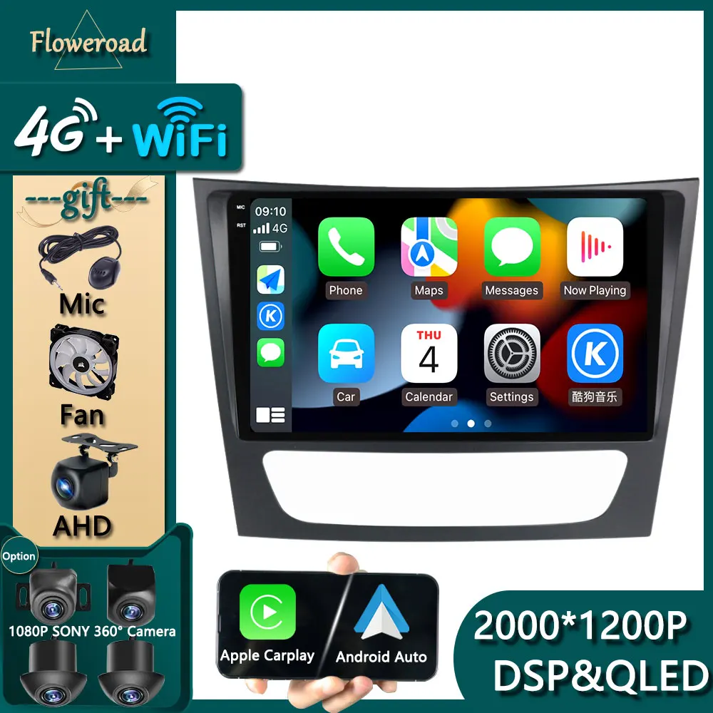 Carplay For Mercedes Benz E-class CLS W211 2005-2008 Car Android Radio Multimedia Player Navigation GPS Video Stereo Monitor DSP
Carplay For Mercedes Benz E-class CLS W211 2005-2008 Car Android Radio Multimedia Player Navigation GPS Video Stereo Monitor DSP