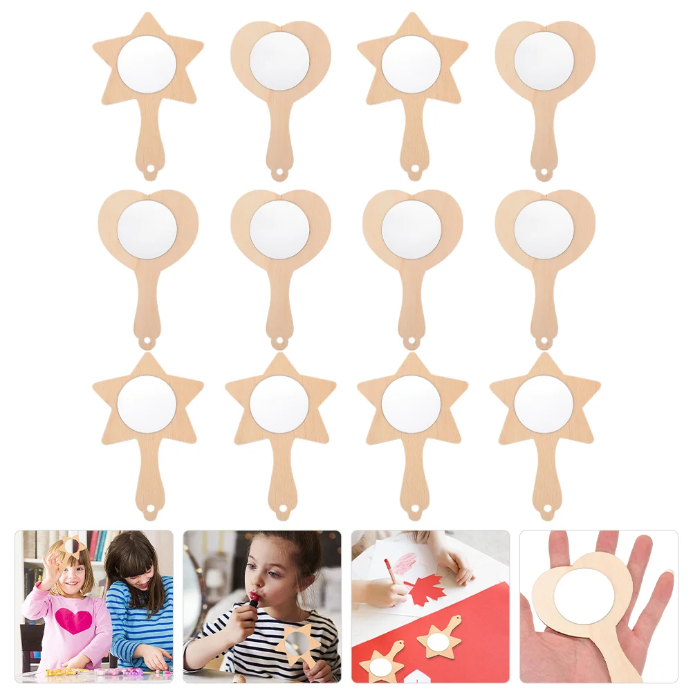 12 Pcs Kids Educational Toys DIY Wooden Mold Mirror Craft Decorate Small Handheld Child
12 Pcs Kids Educational Toys DIY Wooden Mold Mirror Craft Decorate Small Handheld Child
