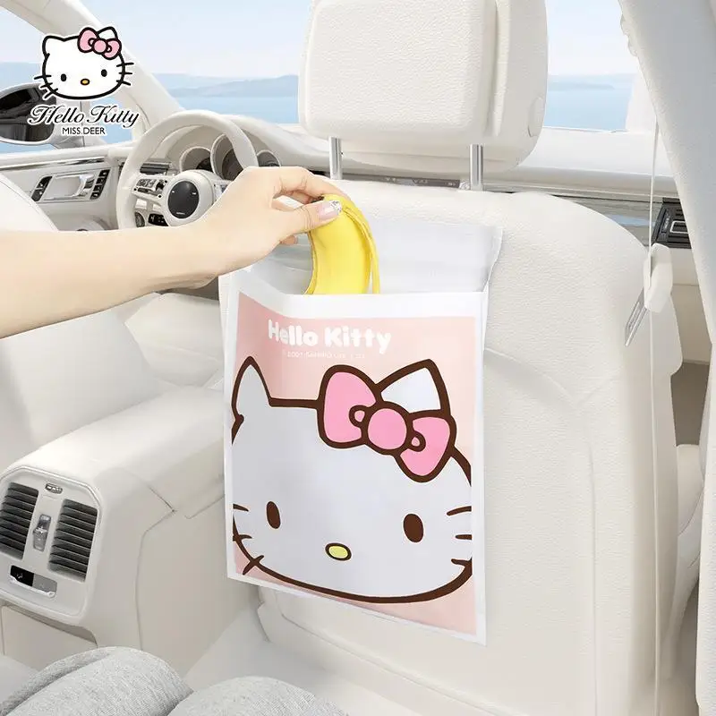 

Hello Kitty Sanrios аниме Kawaii мультфильм милый автомобиль многофункциональный Складное Сиденье за пастой мусорный мешок Девочка Сердце праздничный подарок