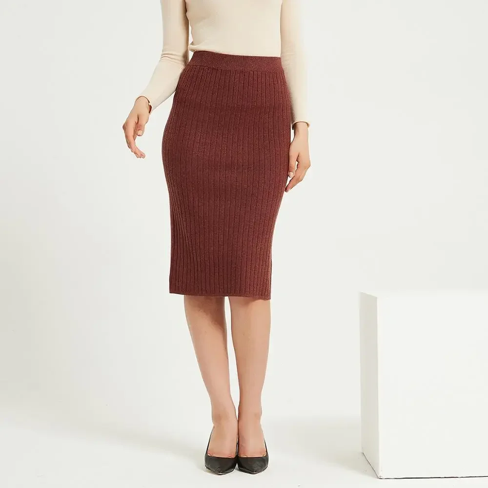 Womens Knitted Skirts Slim Solid Basic Ladies High Waist Knee-length Skirt Streetwear Autumn Winter Hot
Womens Knitted Skirts Slim Solid Basic Ladies High Waist Knee-length Skirt Streetwear Autumn Winter Hot