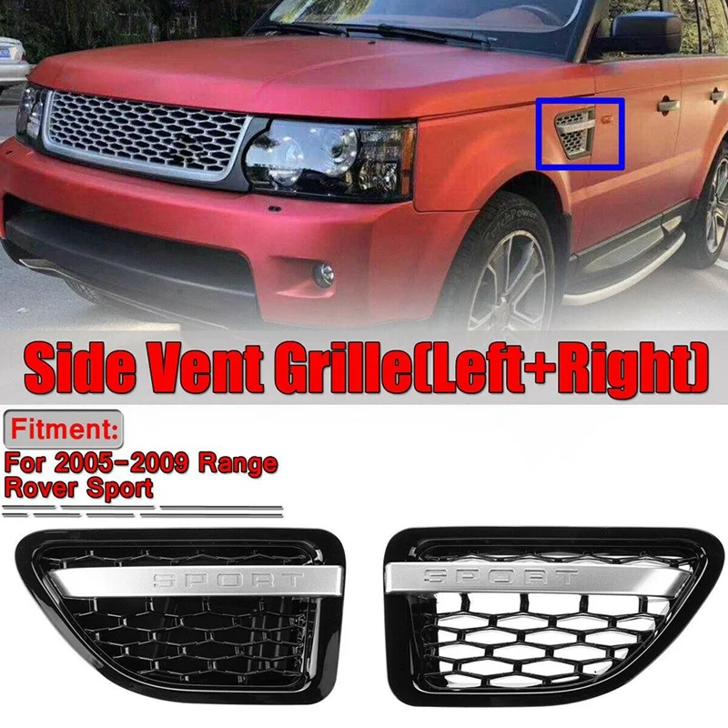 1Pair Front Side Fender Air Vent Grille Chrome For Land Rover Range Rover Sport 2005-2009 Mesh Vent Air Flow Intake
1Pair Front Side Fender Air Vent Grille Chrome For Land Rover Range Rover Sport 2005-2009 Mesh Vent Air Flow Intake