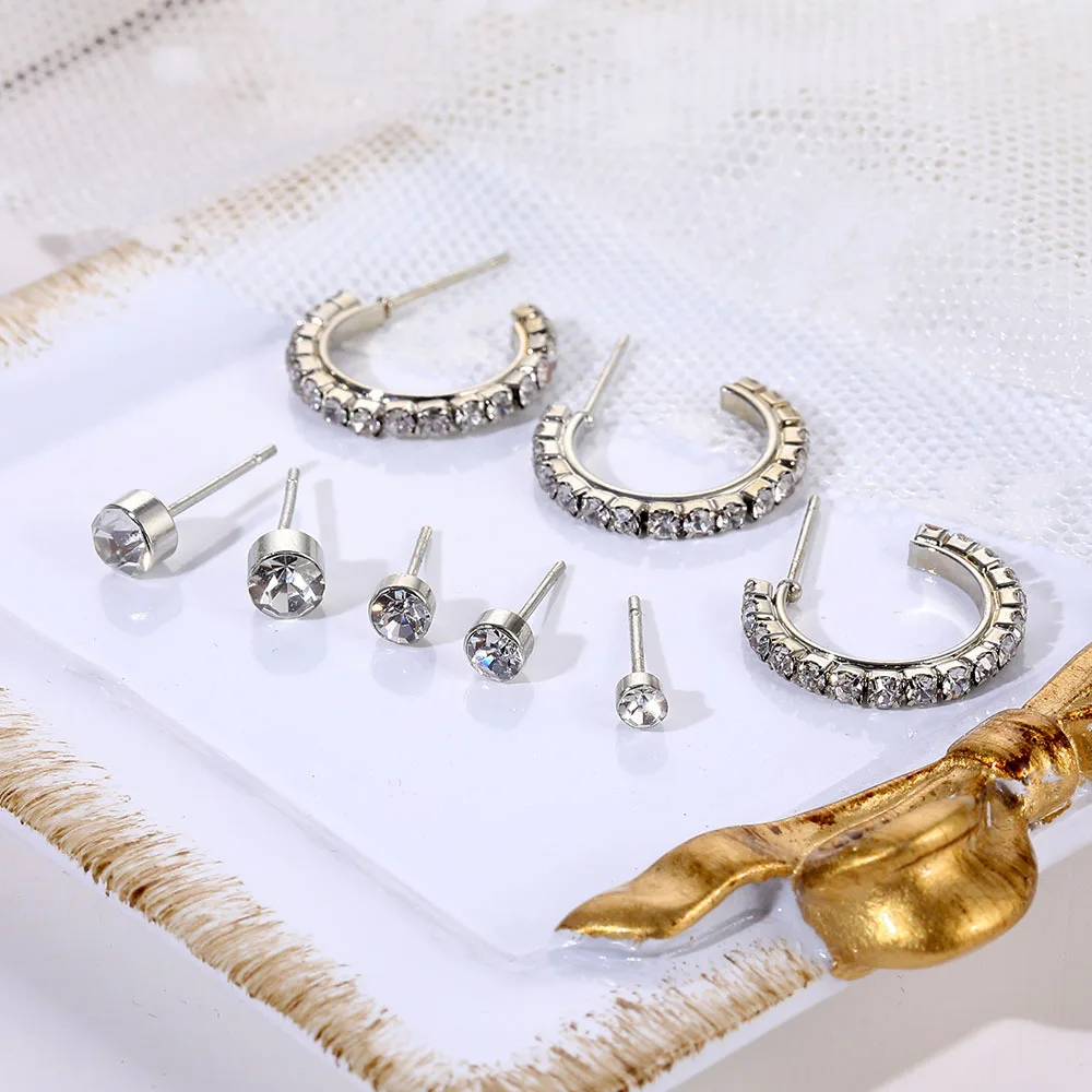 8-pcs Earrings For Women Delicate And Small Metal Earrings Fashion Classic Simple Wind Studded Earrings Jewelry For Women yc
8-pcs Earrings For Women Delicate And Small Metal Earrings Fashion Classic Simple Wind Studded Earrings Jewelry For Women yc