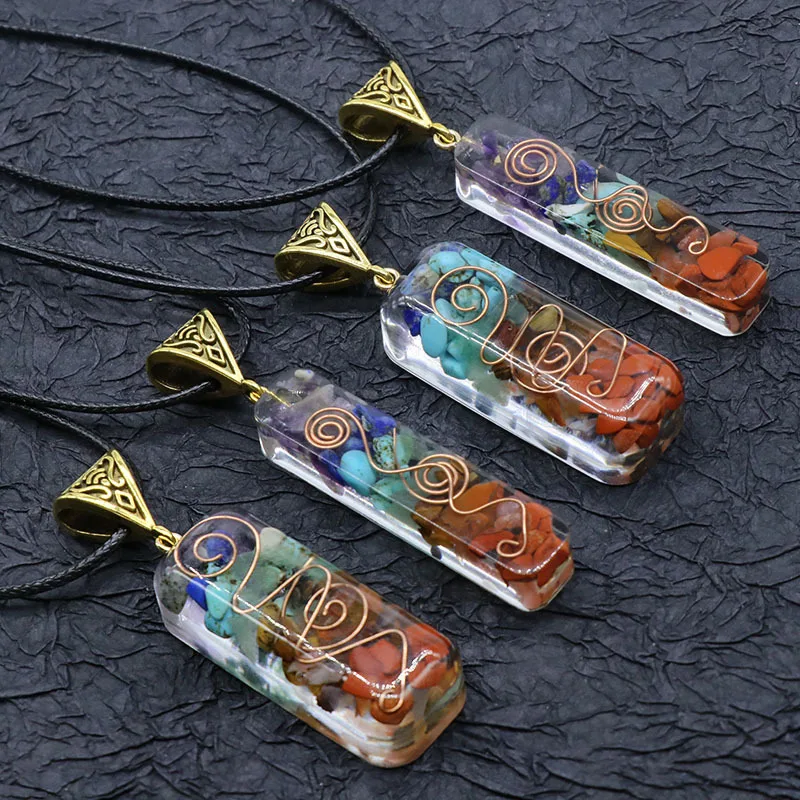 

Ожерелье с подвеской из полимерного цветного камня для женщин, модное корейское популярное Очаровательное длинное колье до ключиц в полоску, ювелирные изделия, оптовая продажа, подарок
