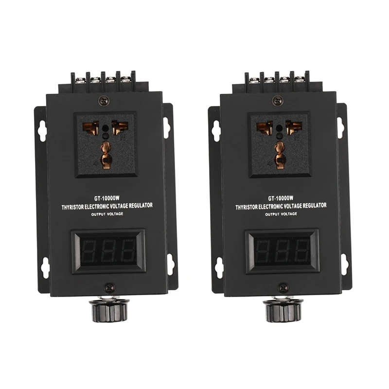 2X AC 220V 10000W SCR Electronic Voltage Regulator Temperature Speed Adjust Controller Dimming Dimmer Thermostat
2X AC 220V 10000W SCR Electronic Voltage Regulator Temperature Speed Adjust Controller Dimming Dimmer Thermostat