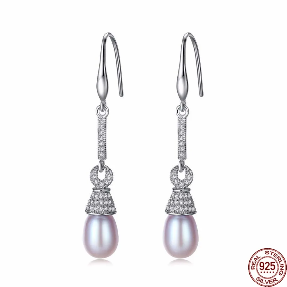 BABIQU Charm Brand Jewelry 925 Sterling Silver Natural Freshwater Pearl Zircon Long Bar Shape Earrings for Women Gift
BABIQU Charm Brand Jewelry 925 Sterling Silver Natural Freshwater Pearl Zircon Long Bar Shape Earrings for Women Gift