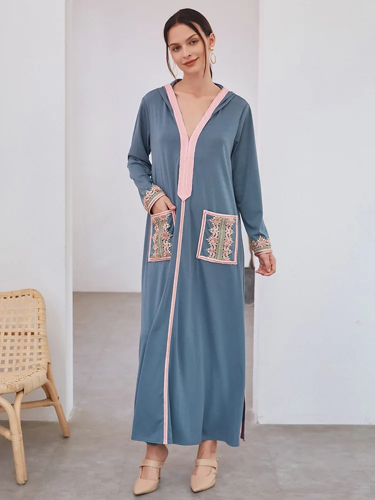 TOLEEN Women Casual Elegant Maxi Dress 2022 Long Sleeve Pocket Hooded Embroidery Abaya Turkey African Evening Party Robe Vestido
TOLEEN Women Casual Elegant Maxi Dress 2022 Long Sleeve Pocket Hooded Embroidery Abaya Turkey African Evening Party Robe Vestido