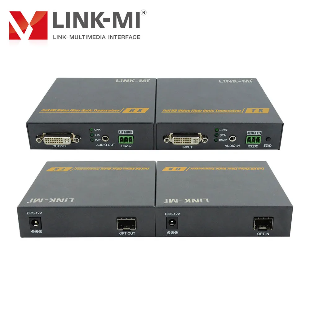 LINK-MI 2km DVI Fiber Optic Extender Support Video Resolution up to 1920x1200P@60Hz with External Stereo Audio
LINK-MI 2km DVI Fiber Optic Extender Support Video Resolution up to 1920x1200P@60Hz with External Stereo Audio