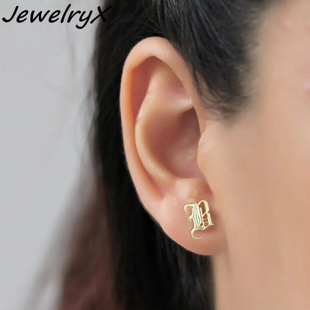 JewelryX Personality Custom Old English Letter Earrings Stainless Steel Initials Pendant Stud Earing For Women Jewelry Best Gift
JewelryX Personality Custom Old English Letter Earrings Stainless Steel Initials Pendant Stud Earing For Women Jewelry Best Gift
