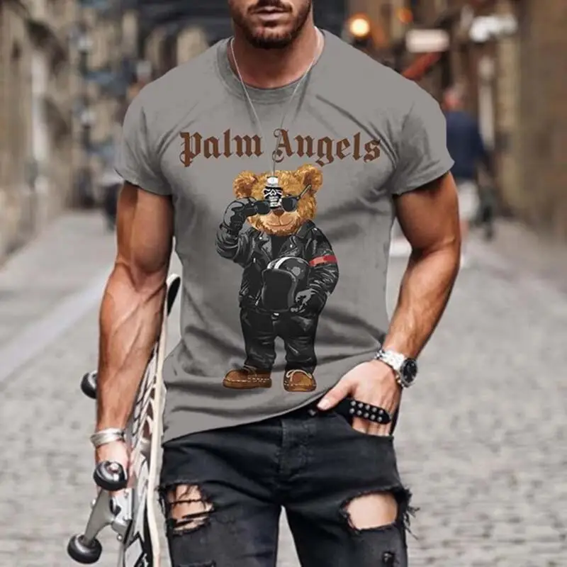 Men Oversized CottonT Shirt Funny Teddy Bear Printing O-neck Short Sleeve Tops Summer Street Trend Hip Hop Tees Vintage Clothes
Men Oversized CottonT Shirt Funny Teddy Bear Printing O-neck Short Sleeve Tops Summer Street Trend Hip Hop Tees Vintage Clothes