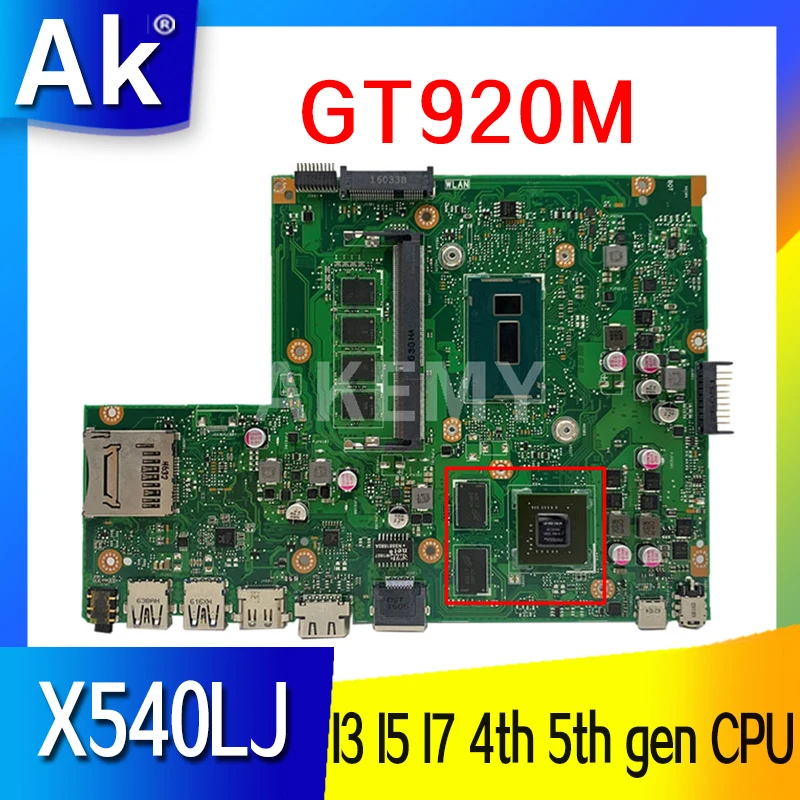 X540LJ Laptop Motherboard I3 I5 I7 4th 5th Gen CPU 0GB 4GB RAM GT920M for ASUS X540LJ X540L F540L X540 Notebook Mainboard
X540LJ Laptop Motherboard I3 I5 I7 4th 5th Gen CPU 0GB 4GB RAM GT920M for ASUS X540LJ X540L F540L X540 Notebook Mainboard