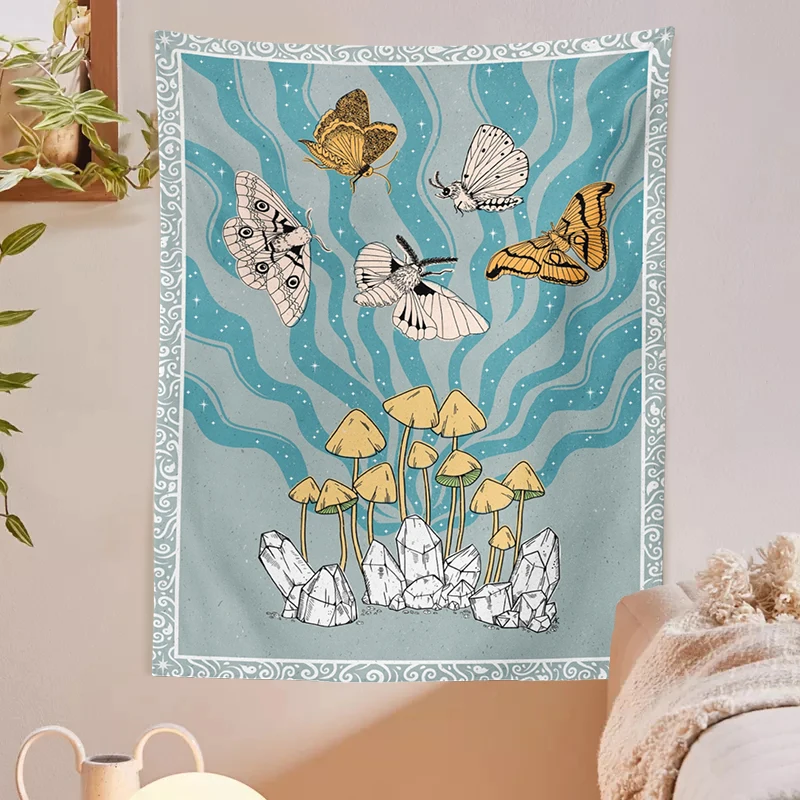 Mushroom Floral Tapestry Wall Hanging Mushroom Butterfly Intage Wall Tapestry Witchcraft Hippie Psychedelic Aesthetic Room Decor
Mushroom Floral Tapestry Wall Hanging Mushroom Butterfly Intage Wall Tapestry Witchcraft Hippie Psychedelic Aesthetic Room Decor