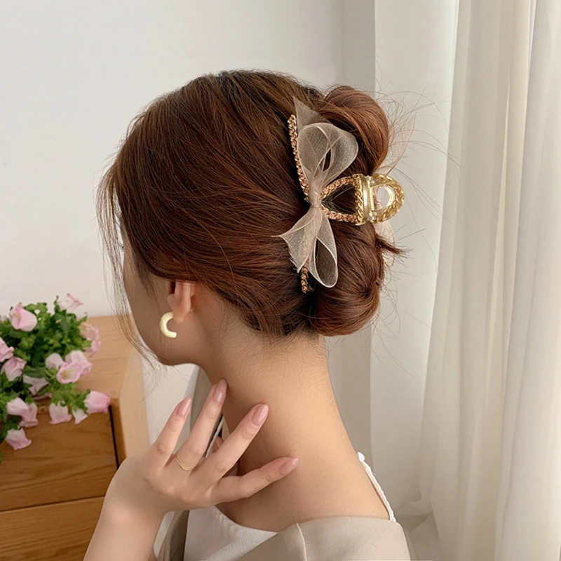 Elegant Net Yarn Bow Rhinestone Hair Claw Grab Clip Women Girls Hairpin Fashion Geometric Lace Hair Accessories Headwear 2022
Elegant Net Yarn Bow Rhinestone Hair Claw Grab Clip Women Girls Hairpin Fashion Geometric Lace Hair Accessories Headwear 2022