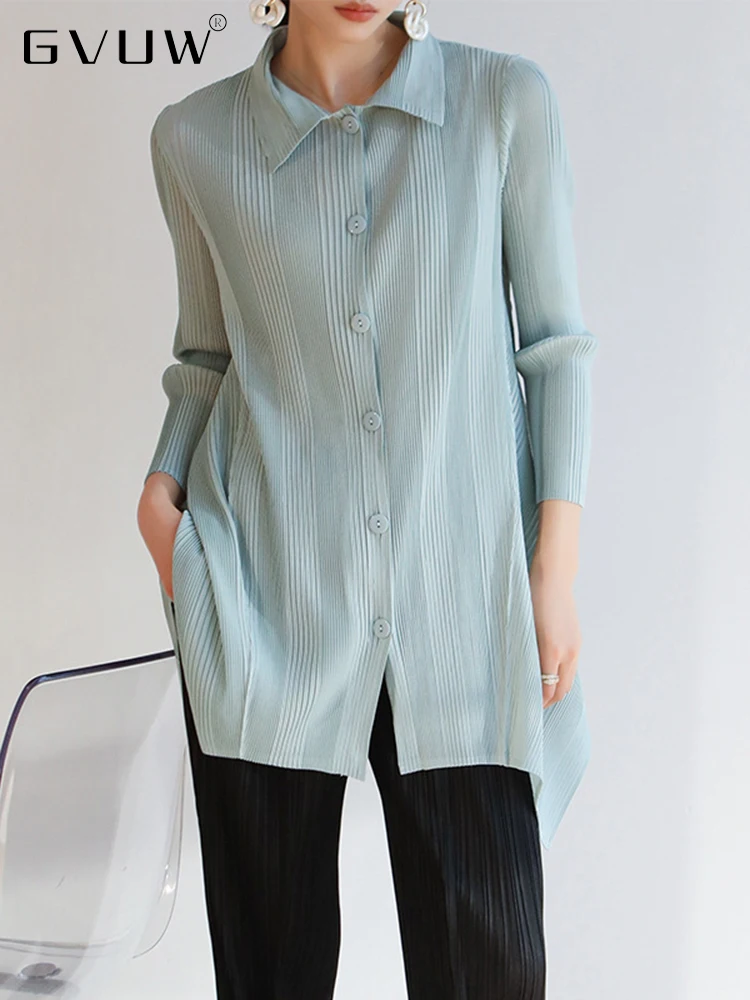 GVUW Striped Shirts For Women Lapel Single Breasted Long Sleeves Pleated Shirt Female Casual Top Clothing 2022 Spring 25D2127
GVUW Striped Shirts For Women Lapel Single Breasted Long Sleeves Pleated Shirt Female Casual Top Clothing 2022 Spring 25D2127