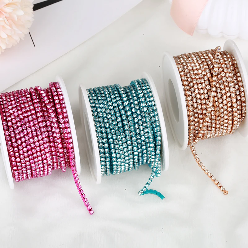 New Arrival SS8 2.5mm 10yards Fancy D Claw Clear Crystal Dense Rhinestone Cup Chain Ribbon Glass Stone Chain Trim For Colthing
New Arrival SS8 2.5mm 10yards Fancy D Claw Clear Crystal Dense Rhinestone Cup Chain Ribbon Glass Stone Chain Trim For Colthing