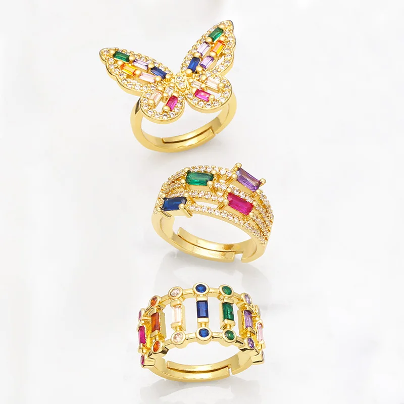Vintage Fashion Multicolor Crystal Butterfly Rings Women Korea New Exquisite Adjustable Knuckle Rings Luxury Jewelry Accessories
Vintage Fashion Multicolor Crystal Butterfly Rings Women Korea New Exquisite Adjustable Knuckle Rings Luxury Jewelry Accessories