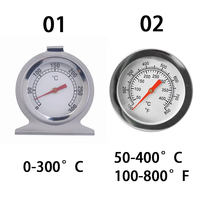 

Термометр с циферблатом для духовки, 300 °C/400 °C, мини-измеритель температуры, кухонные инструменты для использования вне помещений, для духовки, барбекю, мяса, горячего масла, пищи, игольчатый термометр