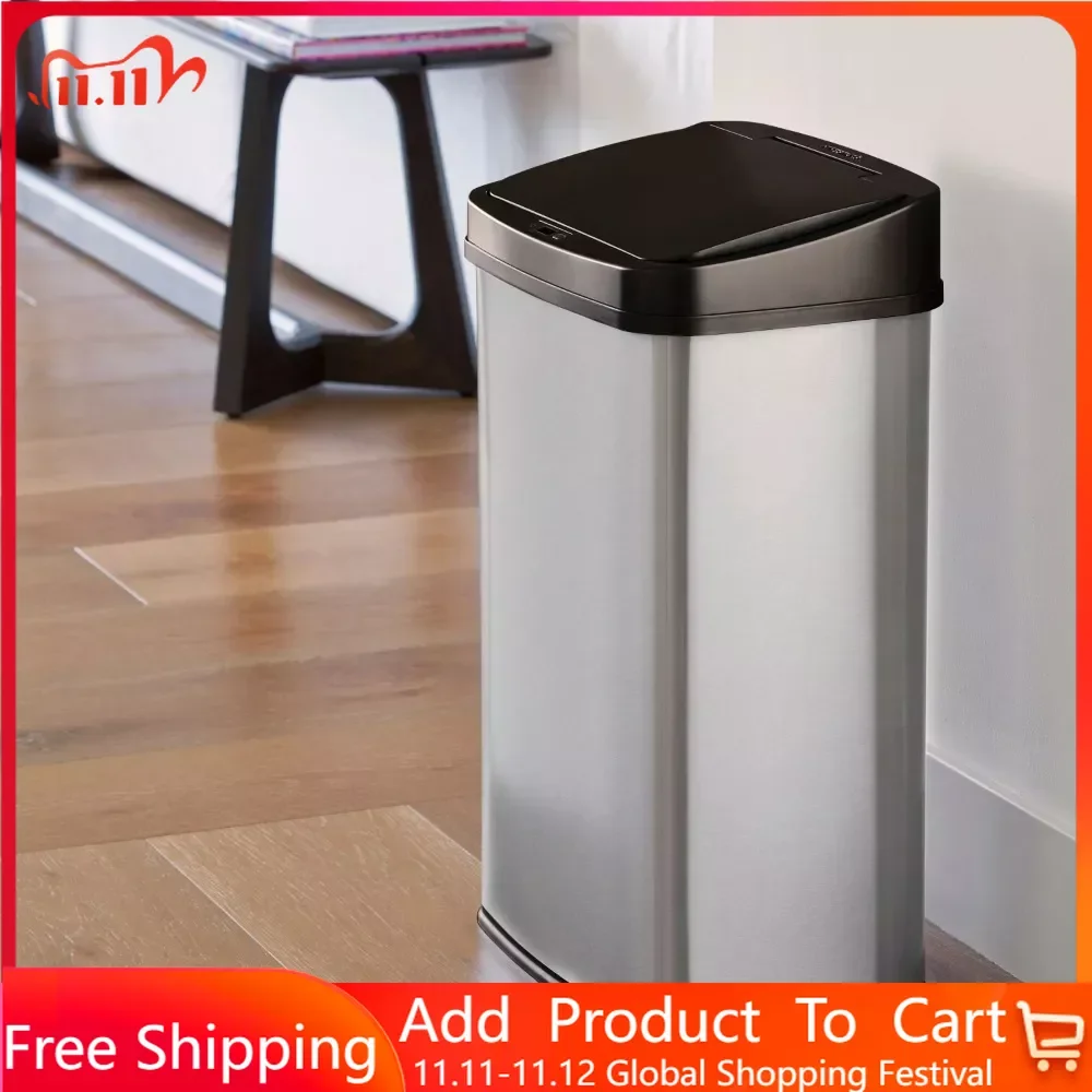 Trash Bin Free Shipping Dustbin Touchless Kitchen Trash Can Food Waste Stainless Steel With Black Lid Recycle Household Cleaning
Trash Bin Free Shipping Dustbin Touchless Kitchen Trash Can Food Waste Stainless Steel With Black Lid Recycle Household Cleaning