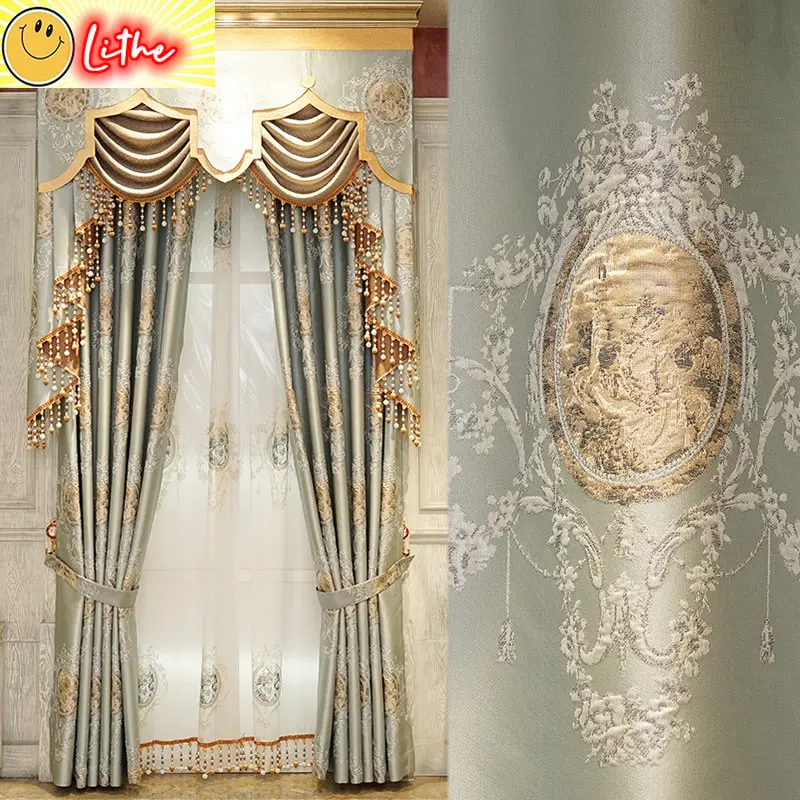 European-style Luxury Elegant Curtains for Living Room Dining Bedroom Interior Sheer Study Relief Curtain Finished Product Set
European-style Luxury Elegant Curtains for Living Room Dining Bedroom Interior Sheer Study Relief Curtain Finished Product Set