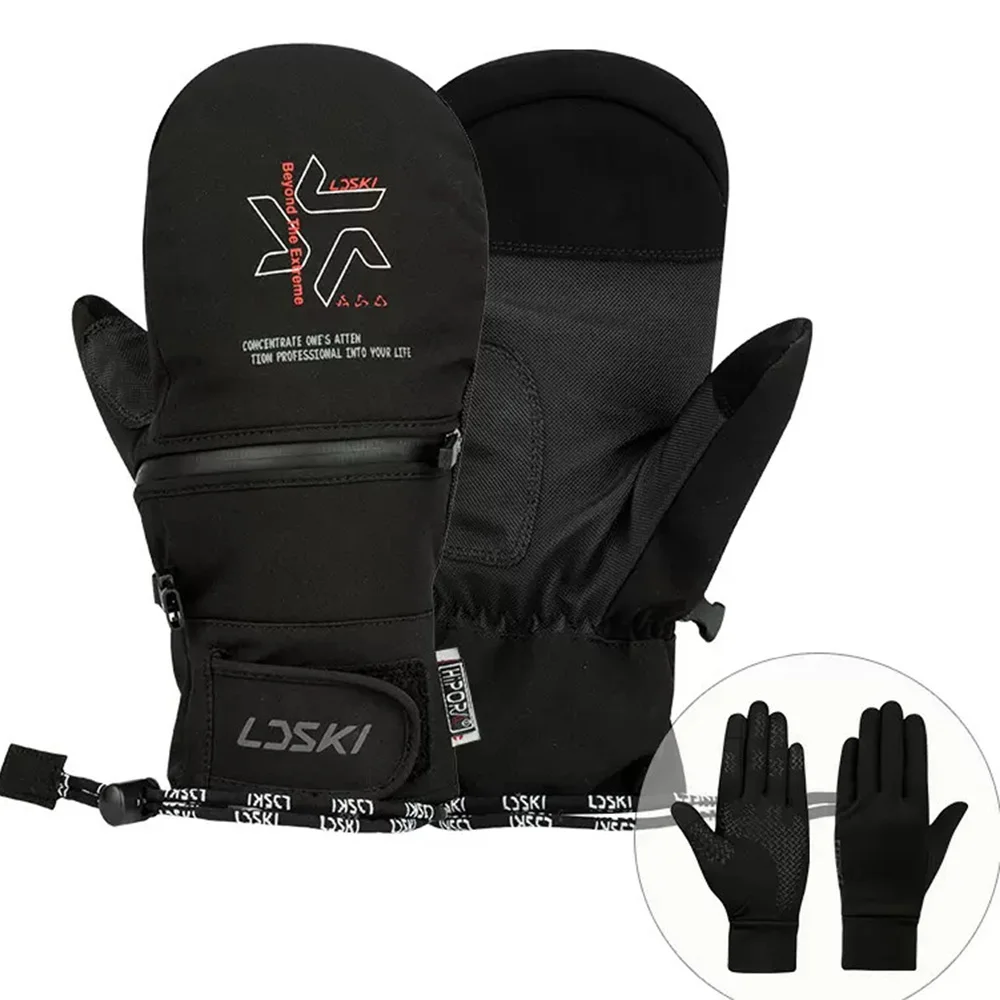 Ski gloves with line rmen and women Double ski gloves finger gloves waterproof 
Ski gloves with line rmen and women Double ski gloves finger gloves waterproof