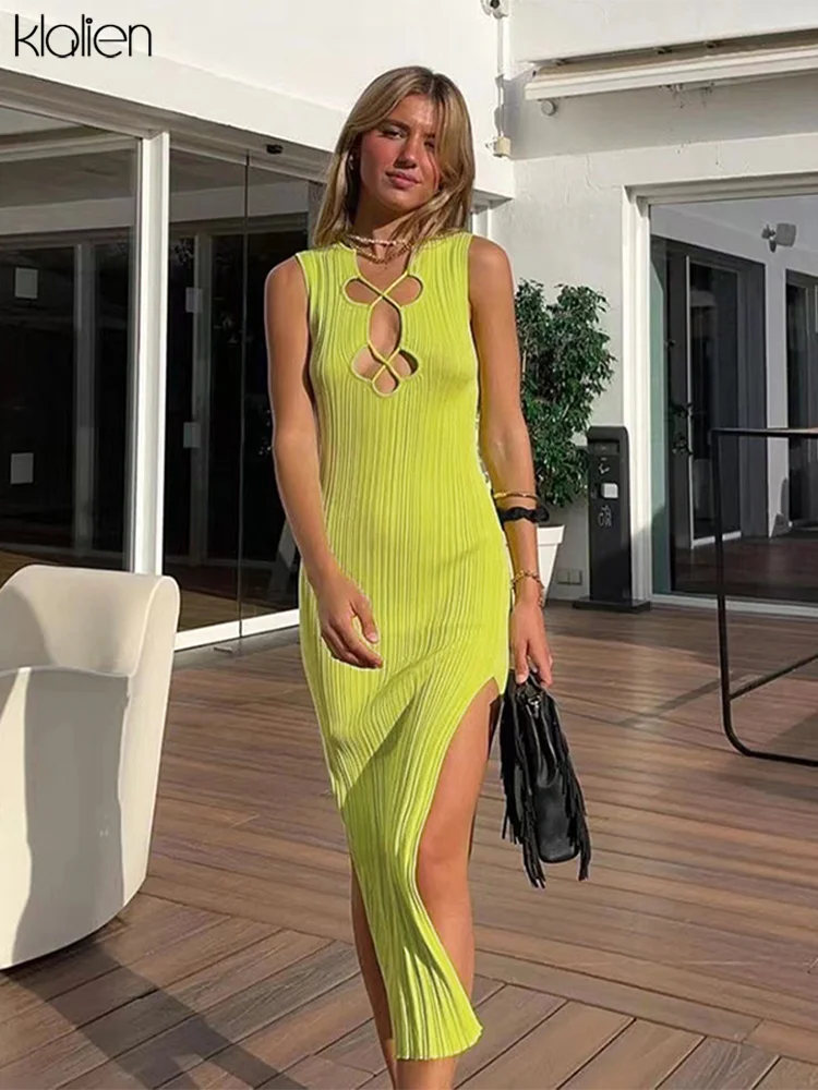 KLALIEN модное сексуальное вязаное платье макси с вырезами женское летнее повседневное облегающее стрейчевое уличное офисное женское платье
KLALIEN модное сексуальное вязаное платье макси с вырезами женское летнее повседневное облегающее стрейчевое уличное офисное женское платье