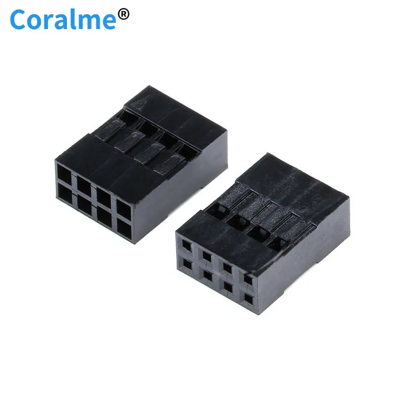 100pcs Dupont Head 2.54mm 2X4P Dupont Plastic Shell Pin Header Connector Jumper Wire Cable Housing Plug Female
100pcs Dupont Head 2.54mm 2X4P Dupont Plastic Shell Pin Header Connector Jumper Wire Cable Housing Plug Female