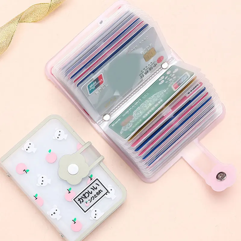Ultra-thin Card Holder Matte Transparent Small Fresh Cartoon Card Holder Cute Cartoon Large-capacity Card Holder 26 Card Slots
Ultra-thin Card Holder Matte Transparent Small Fresh Cartoon Card Holder Cute Cartoon Large-capacity Card Holder 26 Card Slots